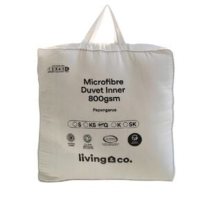 Living & Co 800gsm Microfibre Duvet Inner White